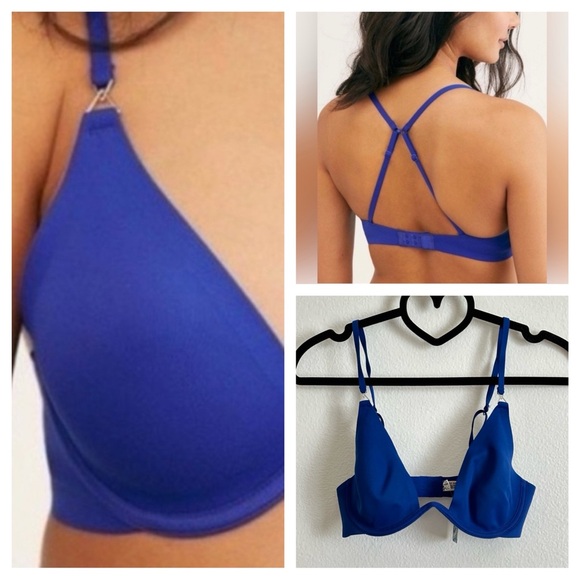 NWT Free People Intimately Blue Ari Underwire Bra Size 32C - Picture 1 of 15